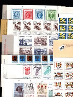 // SWEDEN MNH 8 BOOKLETS SCIENCE ANIMALS EMBLEMS