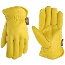 Men's Deerskin Winter Work Gloves,100-gram Thinsulate Insulation, Fleece-Line...