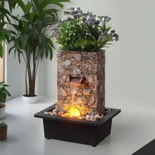 Indoor Waterfall Fountain - Tabletop Water Fountain for Serene Meditation, Re...