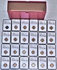 Lincoln Wheat Cent 24-Coin Set - All NGC Certified - All Unc Details Grade
