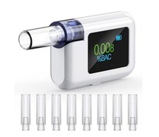 PortaLite Personal Breathalyzer-High Accuracy Digital Display Tester 8Mouthpiece