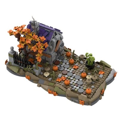 Modubrix  Mocs Bricks Set Witch House 812 Pieces Building Toys Kit MOC-118096