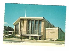 St Michael's Roman Catholic Church Flint MI vintage postcard unposted