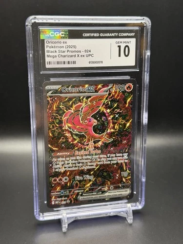 oricorio ex pokemon 2025 black star promos 024 mega charizard x ex upc cgc 10