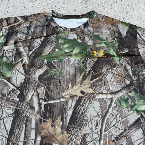 Under Armour Real Tree Hardwood Camo Long Sleeve T Shirt Sz XL - Picture 3 of 10