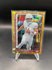 2025 Topps Chrome Football Michael Wilson Gold Lava Refractor /50 Cardinals