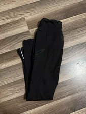 Active Life Black Capri Leggings With Zipper Pocket