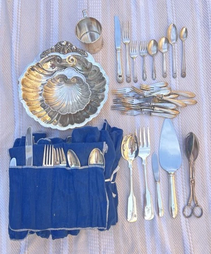 Gorham Sterling Silverware Set 100 Pieces Vintage Monogram Letter A