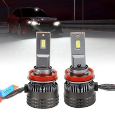 2Pcs H11 LED Headlight Bulbs Superbright IP68 Waterproof 6500K White 20000LM Car