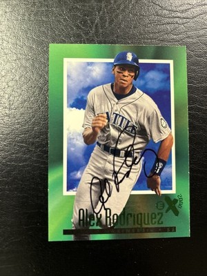     1997 EX 2000 EMERALD AUTOGRAPH ALEX RODRIGUEZ HALL OF FAMER ONLY 40 EXIST!