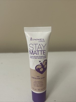 Rimmel London Stay Matte Liquid Mousse Foundation 101 Porcelain Ivory 1 oz