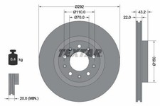 2x TEXTAR PRO Disque de frein Arrière pour ALFA ROMEO Stelvio (949) 159 (939)