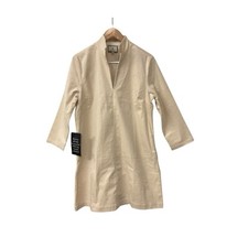 New Tuckernuck L Corduroy Clifton Dress Winter White Long Sleeve Pockets