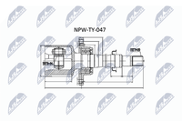 NTY Gelenksatz, Antriebswelle NPW-TY-047 FüR Toyota