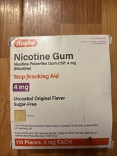 Rugby Nicotine Gum Smoking Aid - 110 Pieces