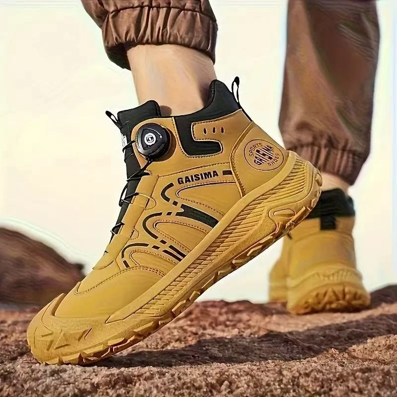 Men's High Top Hiking Boots Non Slip Dial System Outdoor Comfortable casual Shoe - Image 3 of 4