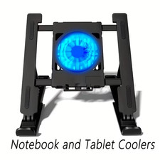 Adjustable Laptop Tablet Stand with Cooling Fan, Height Adjustable for Work Stdy