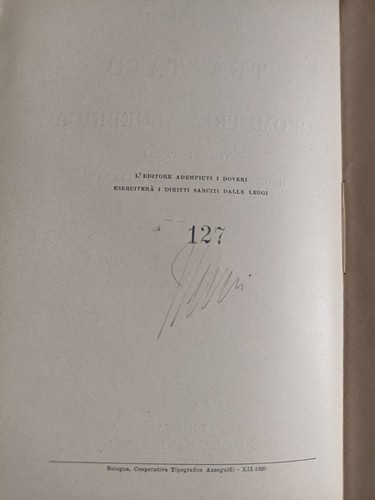 Trattato di Geometria algebrica- F.Severi- vol I parte I- Zanichelli 1926 - Foto 2 di 3
