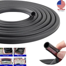 16.4Ft D-Shape Weather Stripping Hollow Rubber Seal Strip for Car Door Window