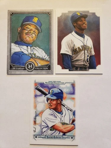 Ken Griffey Jr Topps Museum Collection Canvas Collection 3 Card Lot
