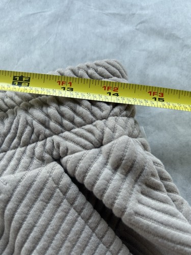 See and Be Seen Textured Knit Cropped Wide Leg Pants Women’s L Pull On Beige - Picture 9 of 11