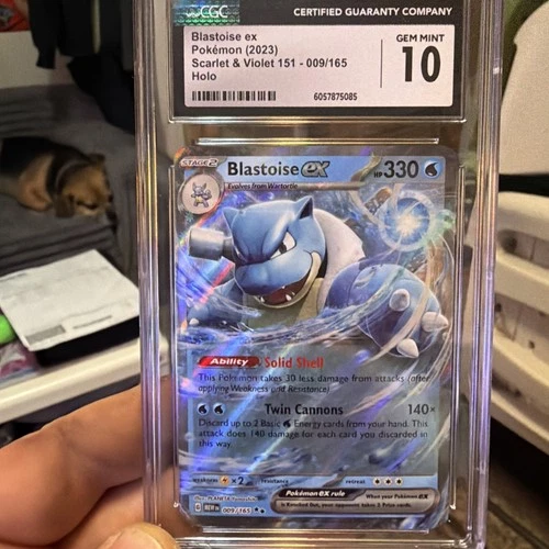 Blastoise ex CGC 10 GEM MINT 2023 Pokémon 151 #009/165 Holo 🔥 PSA 10 Potential
