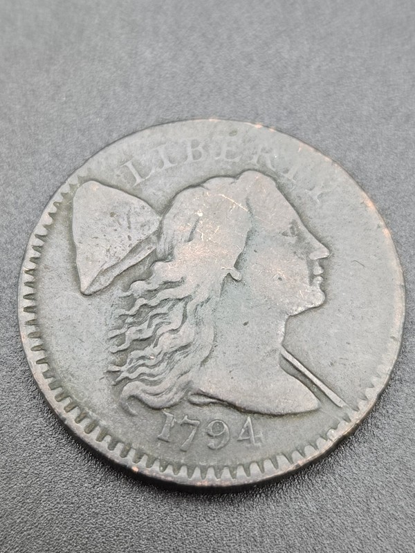 1794 Liberty Cap Flowing Hair Large Cent - Lettered Edge