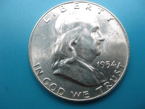 1954 D Franklin Half Dollar Ch/Gem BU FBL! #1182601