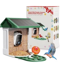 Solar Bird Feeder Camera, AI Species ID, Smart Wireless Bird Watching 2K Video