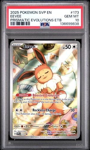 2025 POKEMON SVP EN-SV BLACK STAR PROMO #173 EEVEE PSA 10
