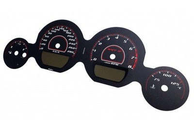 Dodge Challenger 2011-2014 - replacement tacho dials, face counter gauges MPH to