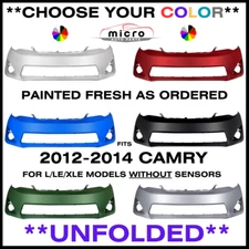 NEW FRONT BUMPER FOR 2012-2014 CAMRY PAINTED *CHOOSE YOUR COLOR* TO1000378