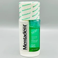 Mentadent Dual Action Mouthwash With Baking Soda Peroxide Cool Mint Sealed 10 oz