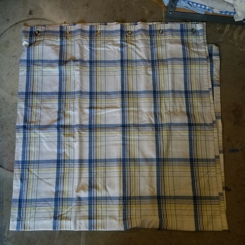 Eddie Bauer Home "Plaid - Blue/Black/Green" Fabric Shower Curtain - Afbeelding 1 van 8