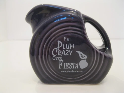 Fiestaware "I'm Plum Crazy Over Fiesta" Collectable Mini Disc Pitcher