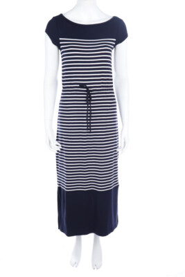 TALBOTS Maxikleid Streifen S dunkelblau
