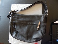 Large Black Leather Handbag by Cole Haan: Front Zip Pocket