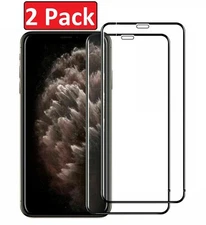 2 Full Coverage Tempered Glass Protector For iPhone 17 16 15 14 13 12 Pro Max XS