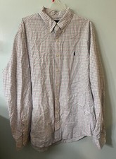 Men  s Ralph Lauren Polo Shirt Size XL Long Sleeve Button Up Dress Casual