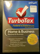 2012 Intuit TurboTax Home Business Federal STATE for Windows Mac