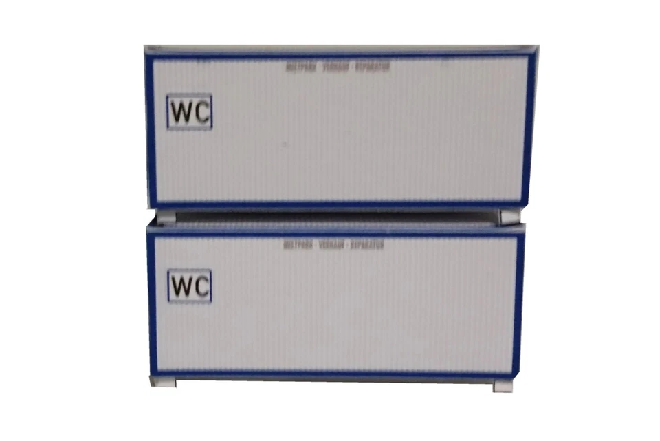 HO/1:87 WC-Container 2 Stück Kartonmodellbausatz - Bild 3 von 3