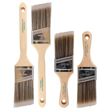 4-Pack Angle Brushes in Assorted Sizes for All Latex and Oil Paints & Stains