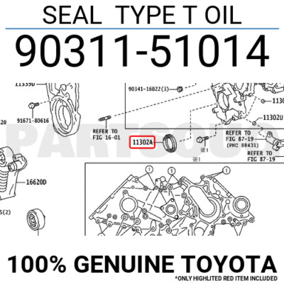 9031151014 Genuine Toyota SEAL TYPE T OIL 90311-51014 | eBay