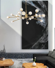 Crystal Chandelier Modern Sputnik Large Foyer Dining Room 18 Light Fixture 48"