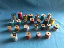 Lot of 25 Coats & Clark’s, Star, Corticelli & More Vintage Thread Spools