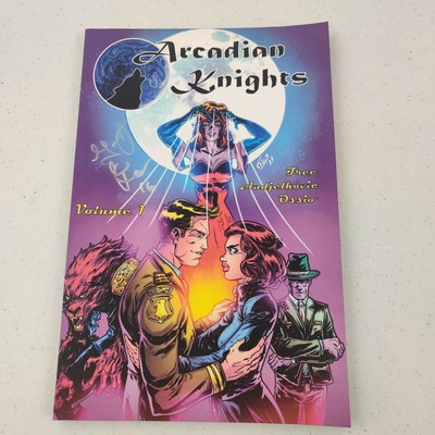 Signed Arcadian Knights Volume 1 WMD COMICS Garrett Free Werewolves comic book