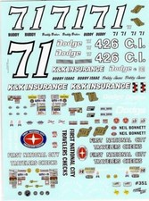 Powerslide 351 #71 K&K Insurance 1971-77 Baker/Bonnett/Isaac 1/25 Nascar decal