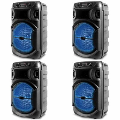 New Technical Pro 1000 W Portable LED Bluetooth Party Speaker w/USB, SOLD AS 4