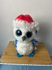 TY Beanie Boos ICICLES the Owl Santa Hat NO HANG TAG 6"