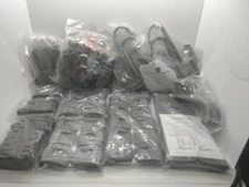 Large lot Grey Huggable Hangers Finger Clips hooks & Over the Door Hooks 